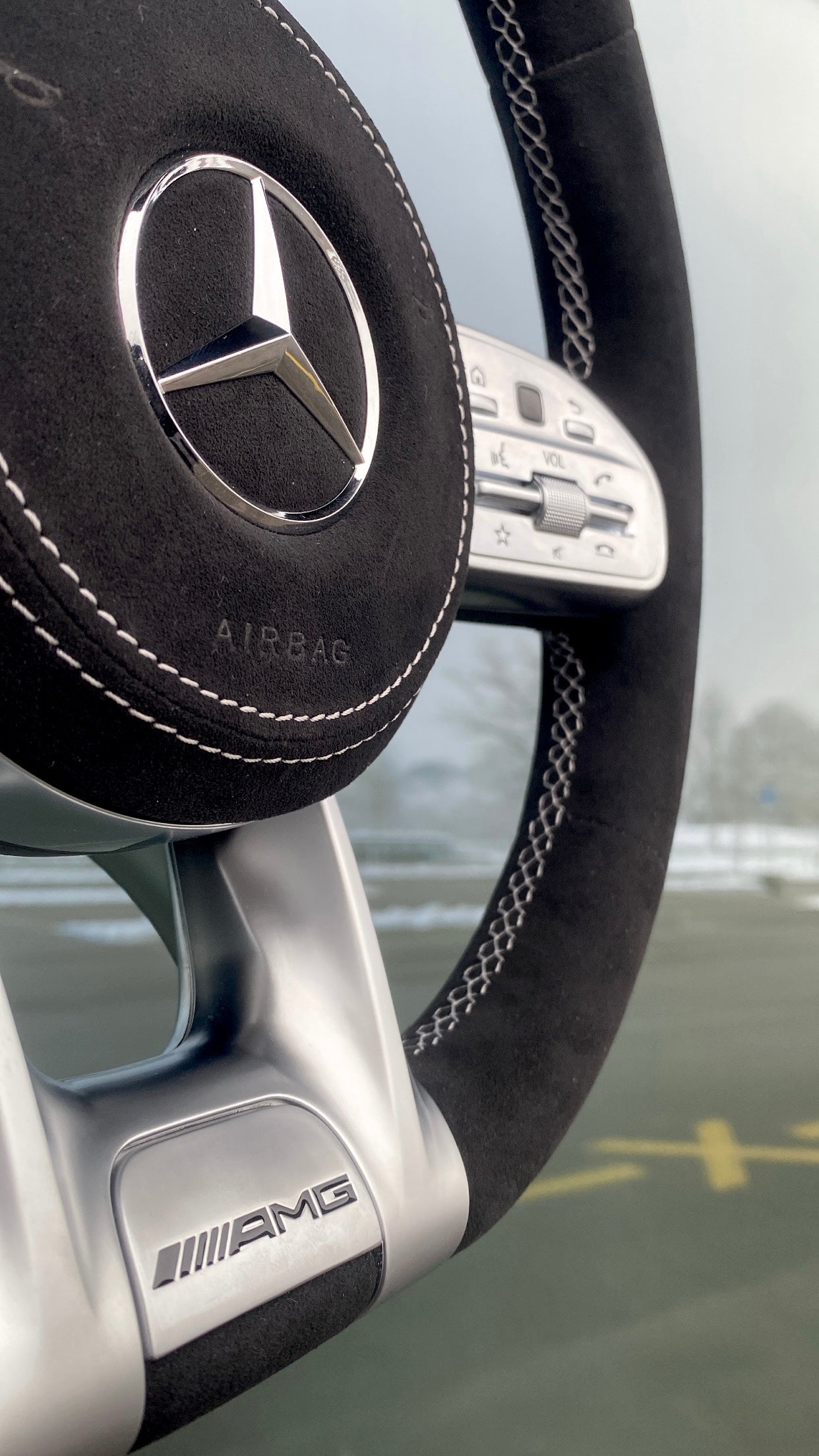 Mercedes AMG Sportlenkrad Alcantara (LED)
