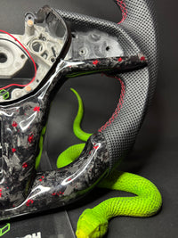 Nissan GTR Sportlenkrad Forged Carbon Farbsplitter (LED)