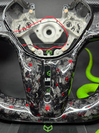 Nissan GTR Sportlenkrad Forged Carbon Farbsplitter (LED)