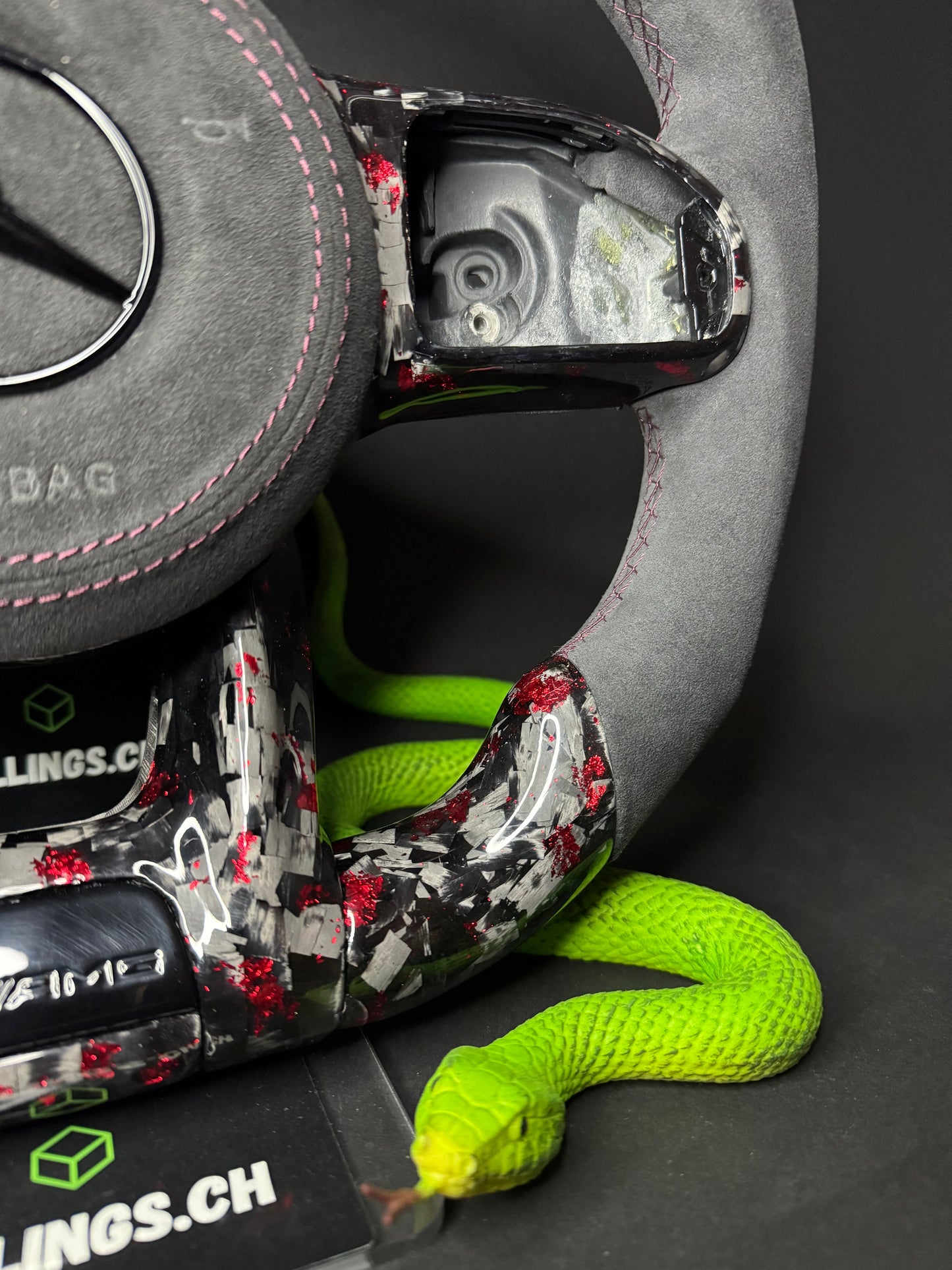 Mercedes AMG Sportlenkrad Forged Carbon Farbsplitter (Upgrade auf Facelift)
