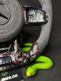 Mercedes AMG Sportlenkrad Forged Carbon Farbsplitter (Upgrade auf Facelift)