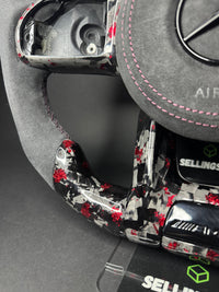Mercedes AMG Sportlenkrad Forged Carbon Farbsplitter (Upgrade auf Facelift)