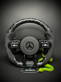 Mercedes AMG Sportlenkrad Forged Carbon Farbsplitter