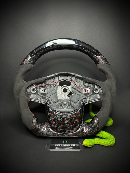 Toyota Supra Sportlenkrad Forged Carbon Farbsplitter (LED)