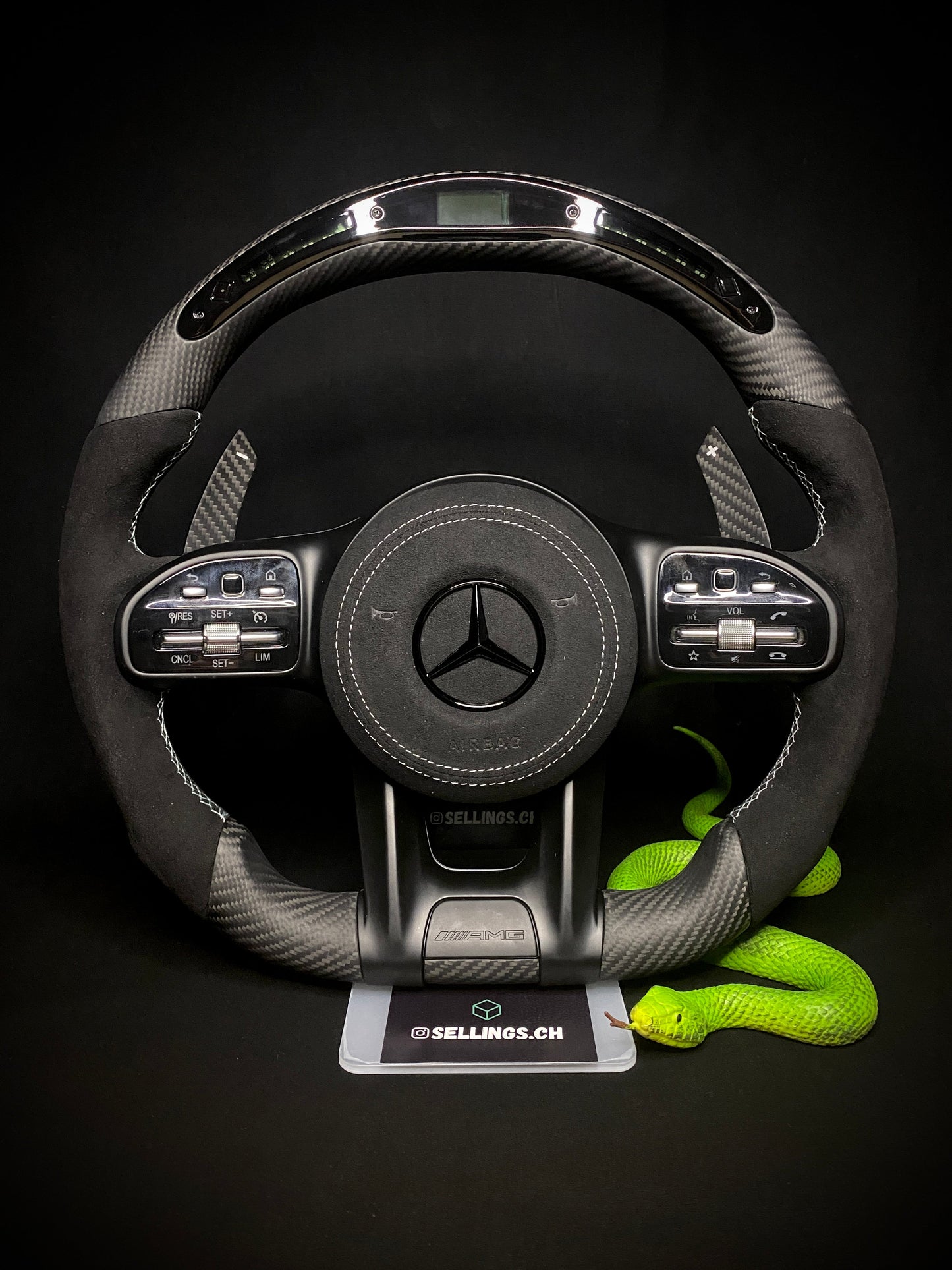 Mercedes AMG Sportlenkrad Carbon Matt LED (Upgrade auf Facelift)