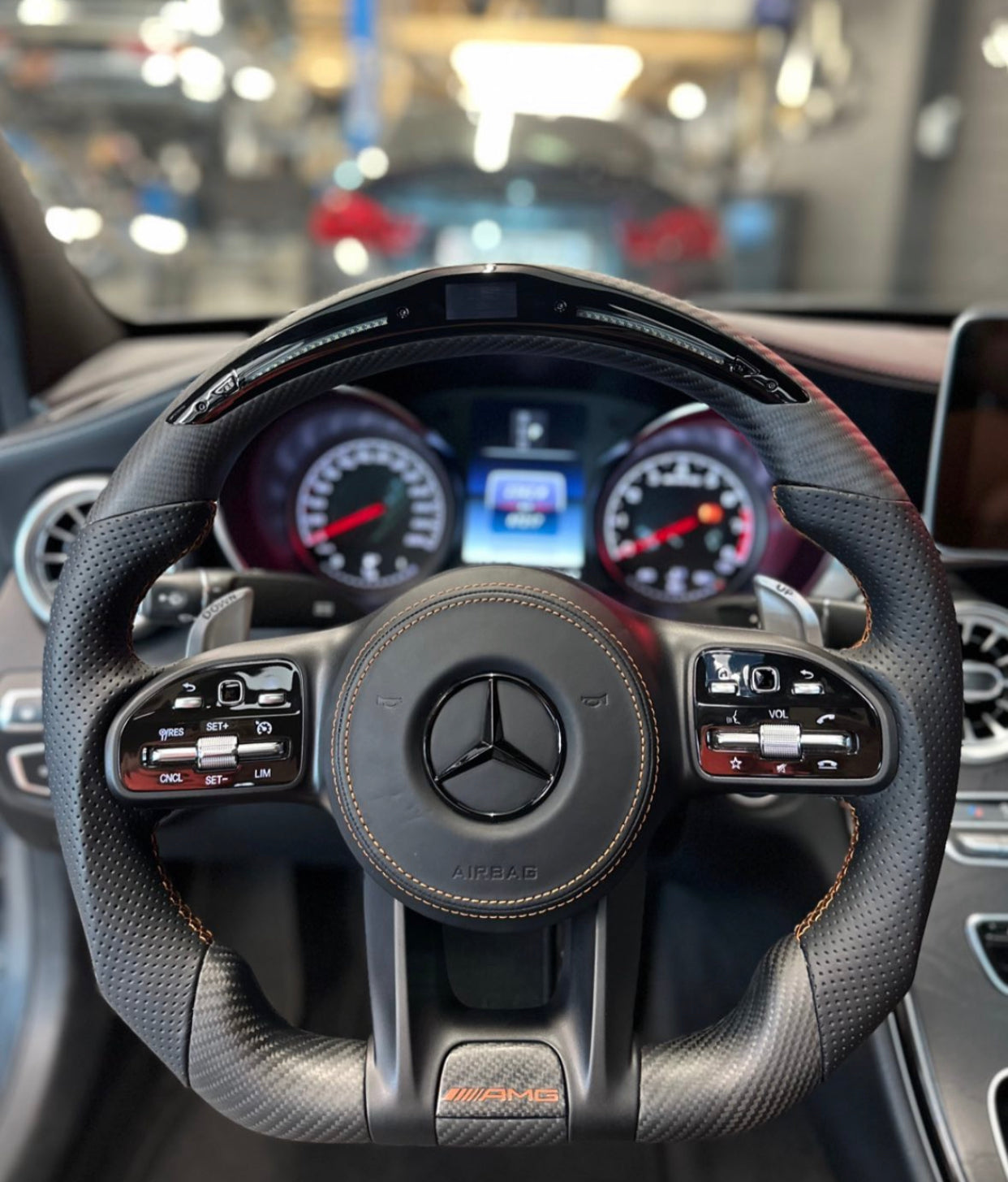Mercedes AMG Sportlenkrad Carbon Matt (LED)