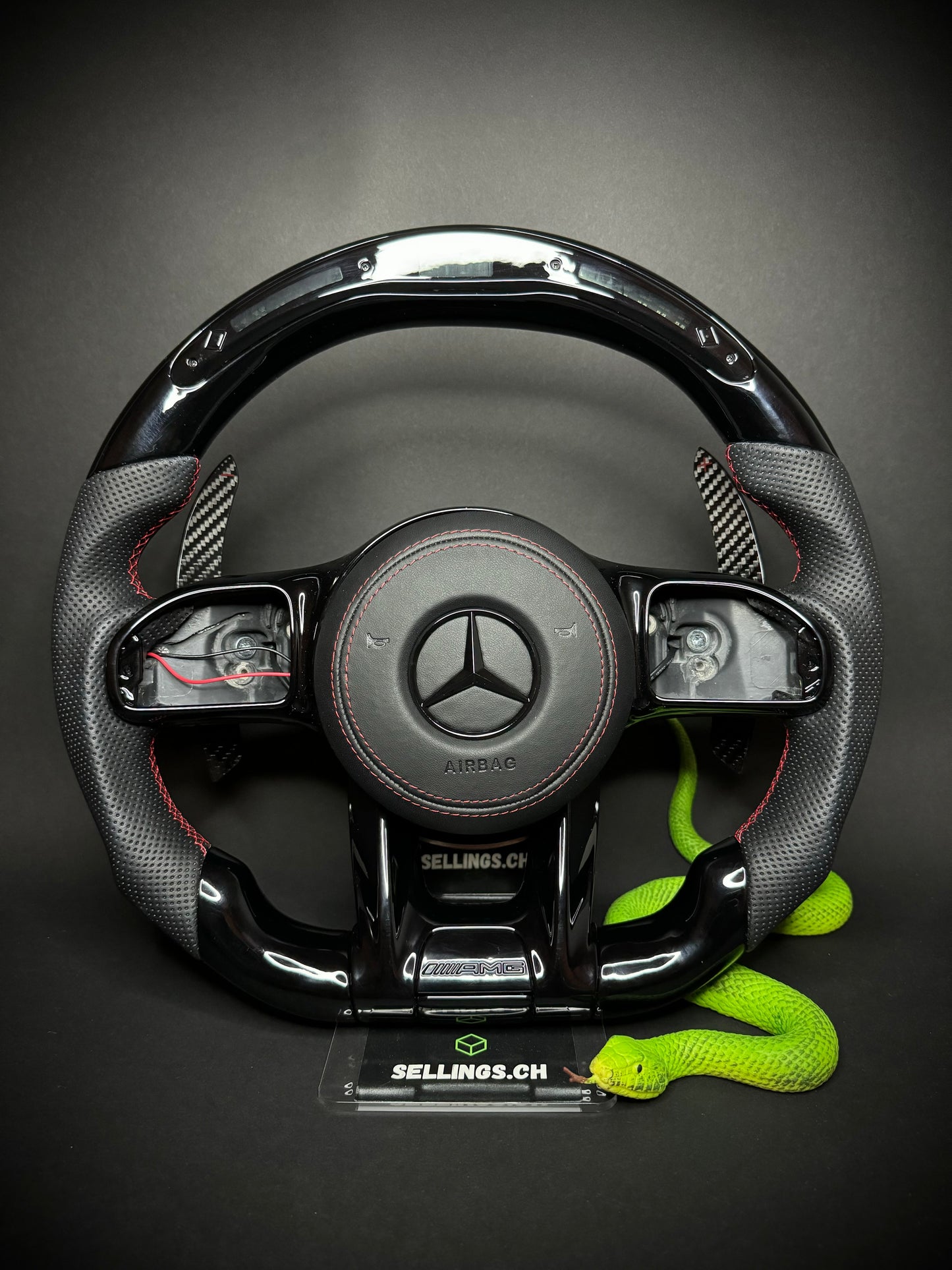 Mercedes AMG Sportlenkrad Schwarz (LED)