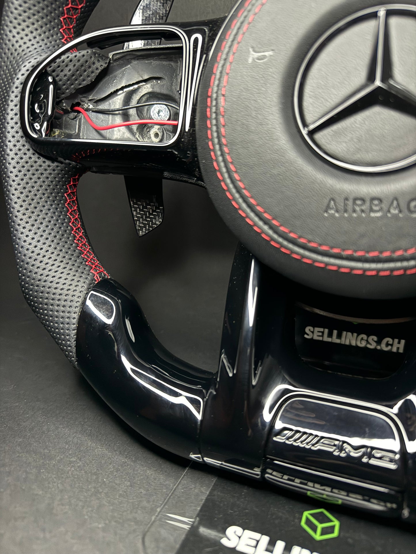 Mercedes AMG Sportlenkrad Schwarz (LED)